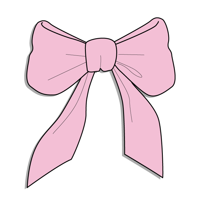 clipart noeud rose - photo #2